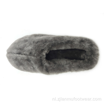 Echte shearling muilezel slippers gesloten teen